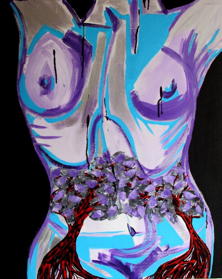 Infertility - By Charlotte Farhan This is an expressionist piece. Being a women and having fertility problems is a torturous emptiness which causes a feeling of unworthiness which is all consuming. This is my reflection and anger. My pain and constant struggle.  “On a planet where for thousands of years, even today, a woman's worth has been judged exclusively by the productivity of her womb, what the hell is the point of a barren woman?”  ― Elissa Stein and Susan Kim These are feeling which are not meant to insult but feeling which are inherently passed down through our species. I hope to be a Mother in any way I can.